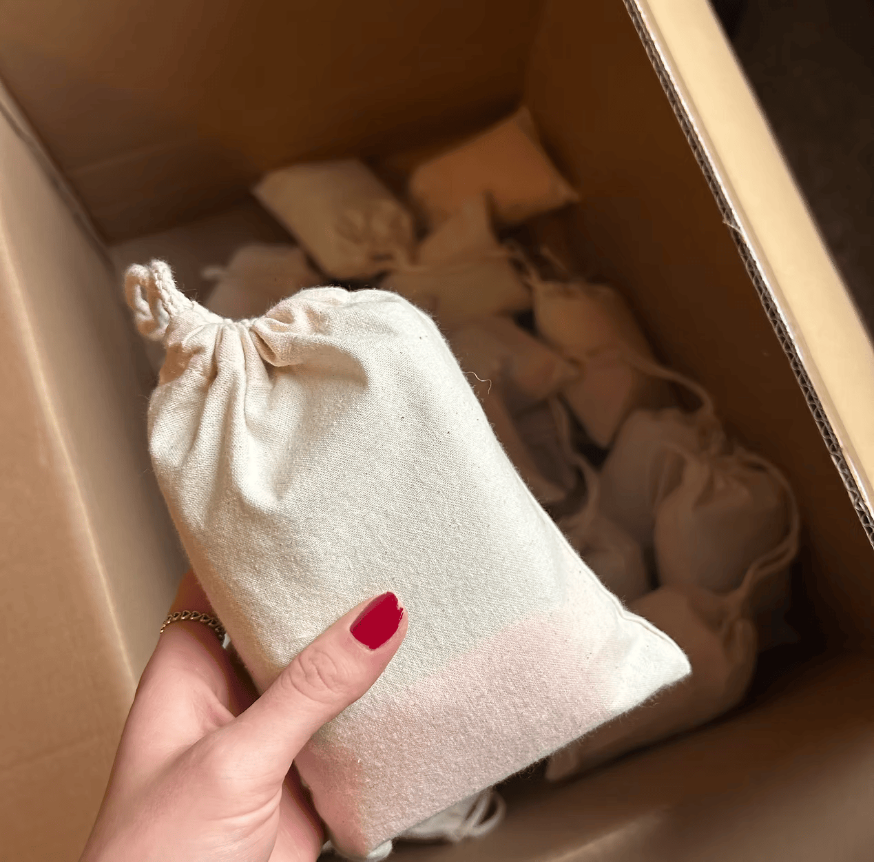 Handcrafted Happy Flow Lucky products prepared for distribution