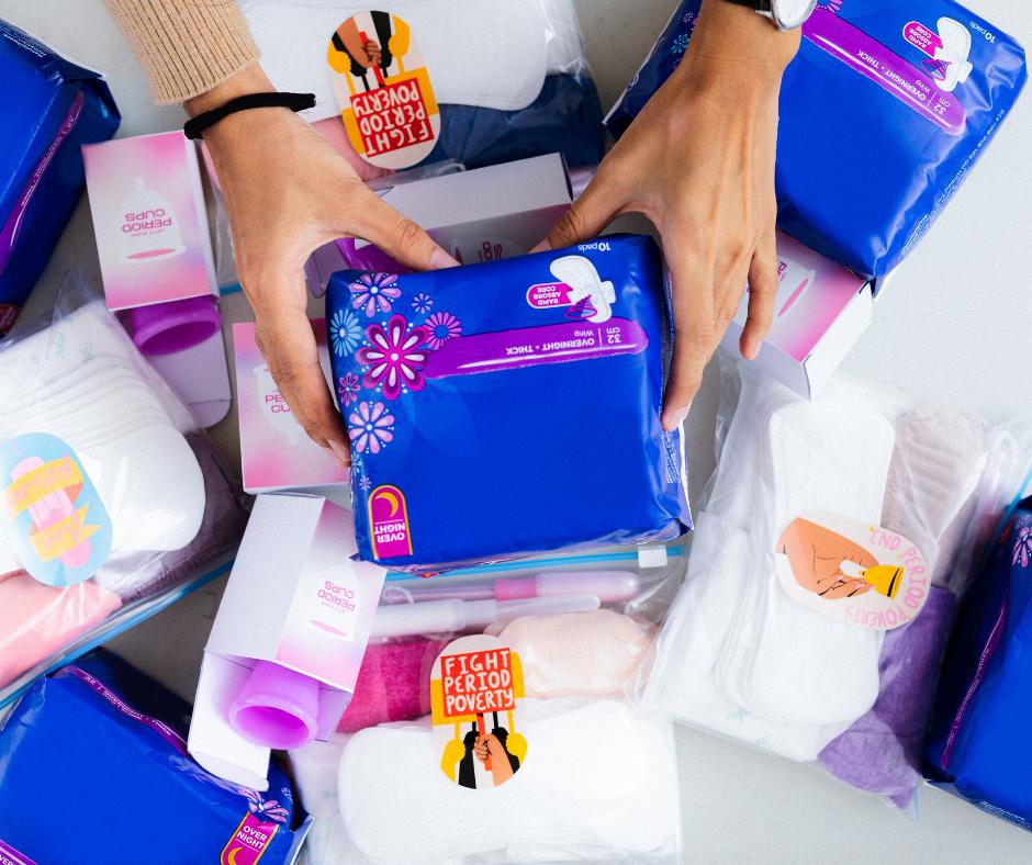 Period products collected for donation